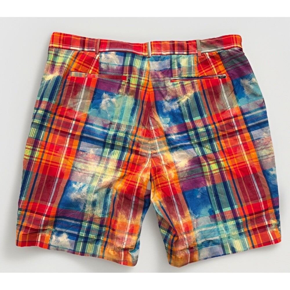 Polo Ralph Lauren Golf Swim Mens 38 Shorts Liner Madras Plaid Preppy Classic - Picture 2 of 13